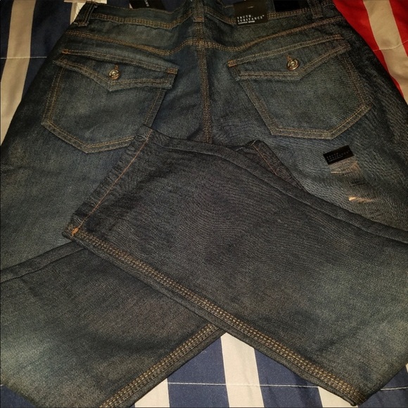 TRUE SUBSTANCE Dark Blue Slim Straight jeans. - Picture 8 of 9